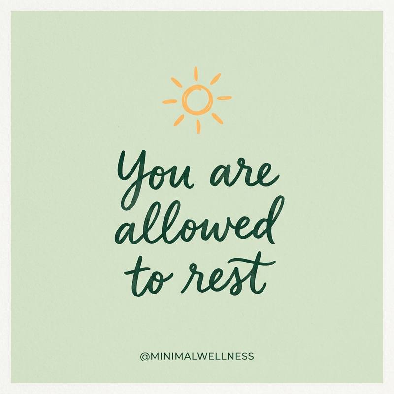 You are allowed to rest — affirmation card